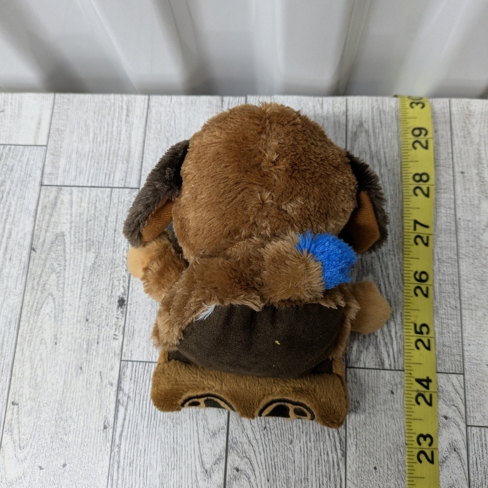 Ty Brown and White Stuffed Animal with Blue Eyes - Picture 4 of 4